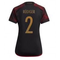Dámy Fotbalový dres Německo Antonio Rudiger #2 MS 2022 Venkovní Krátký Rukáv